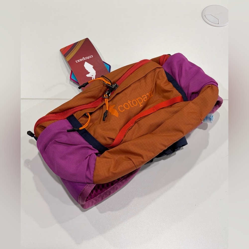 Cotopaxi Lagos 5L Hiking Hydration Hip Pack Orange Purple NWT Ventilated